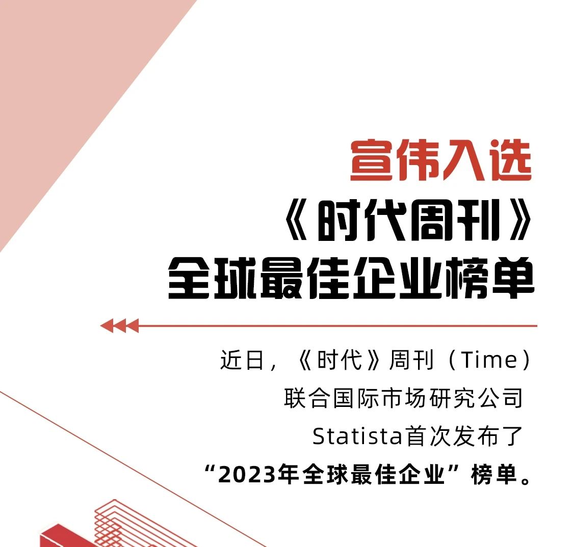 名列上游！宣伟入选《时代》周刊全球最佳企业榜单