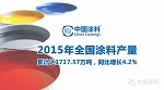 2015年全国涂料产量累计达1717.57万吨，同比增长4.2%