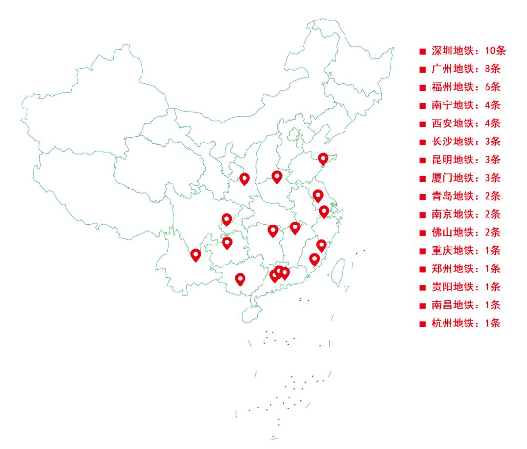 三棵树防水助力全国52条城市轨道交通建设