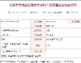 无锡市监局抽检立邦\阿克苏诺贝尔\巴德士\亚士等26批次涂料